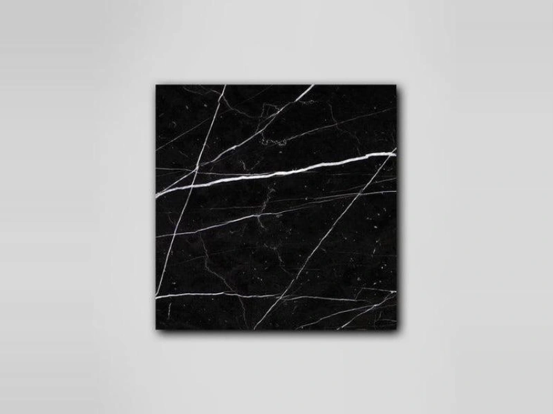 Black Marble Square Plate