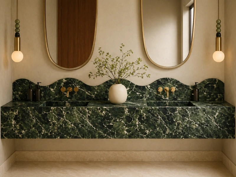 The Verde Marble Double Vanity