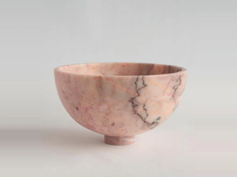 Pink Marble Pedestal Bowl (Classic Form)