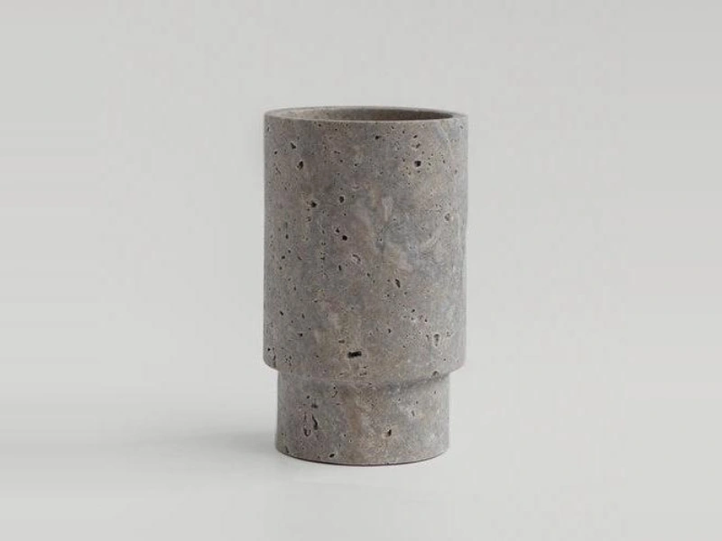 Travertine Cylinder Vase