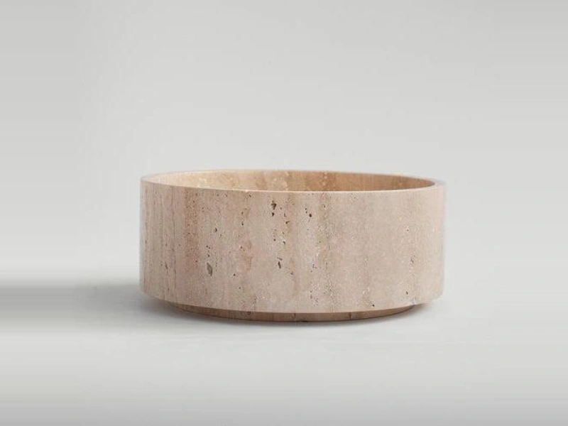 Travertine Minimal Bowl (Beige Tone)
