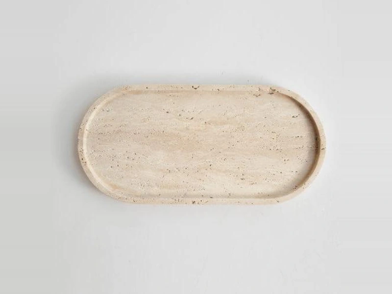 Travertine Oval Serving Tray