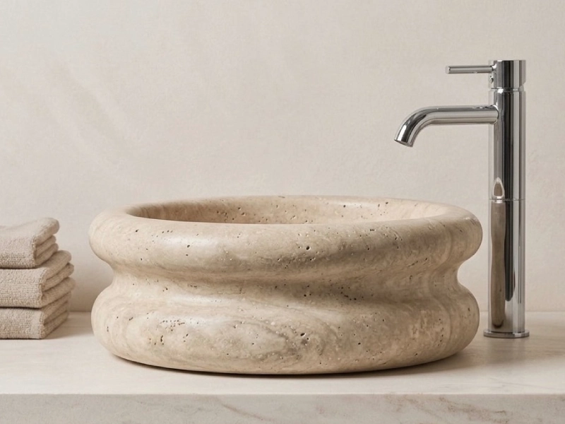Travertine Stone Vessel Sink