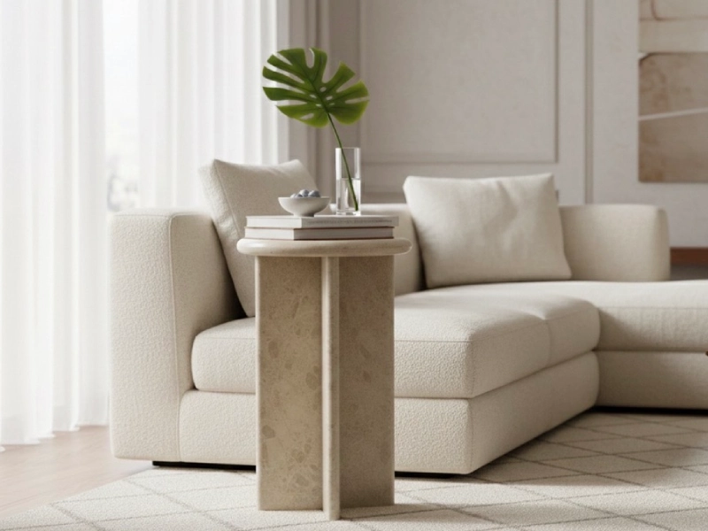 Marble Round Side Table