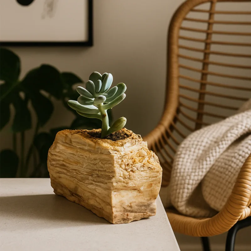 Semi Precious Planter — Yellow Lace
