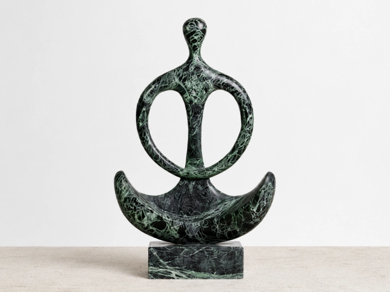 Yoga Pose-Green Marble
