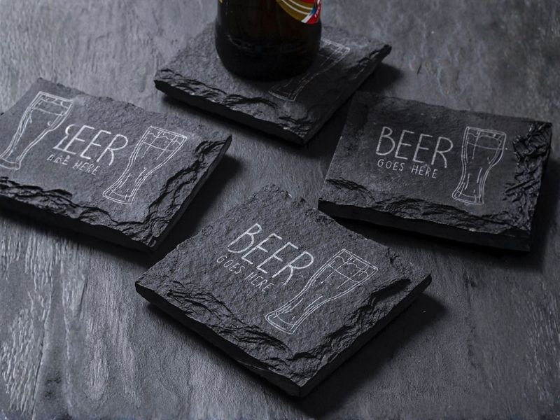 Engraved Slate Coaster - Set of 2
