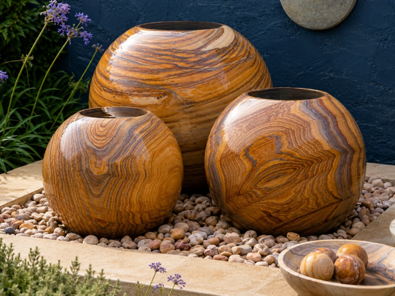 Illusione Sphere Set of 3 – Rainbow Sandstone